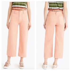 J. Crew / Point Sur High wide leg pink pants 28